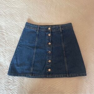 H&M Button-Up Jean Skirt